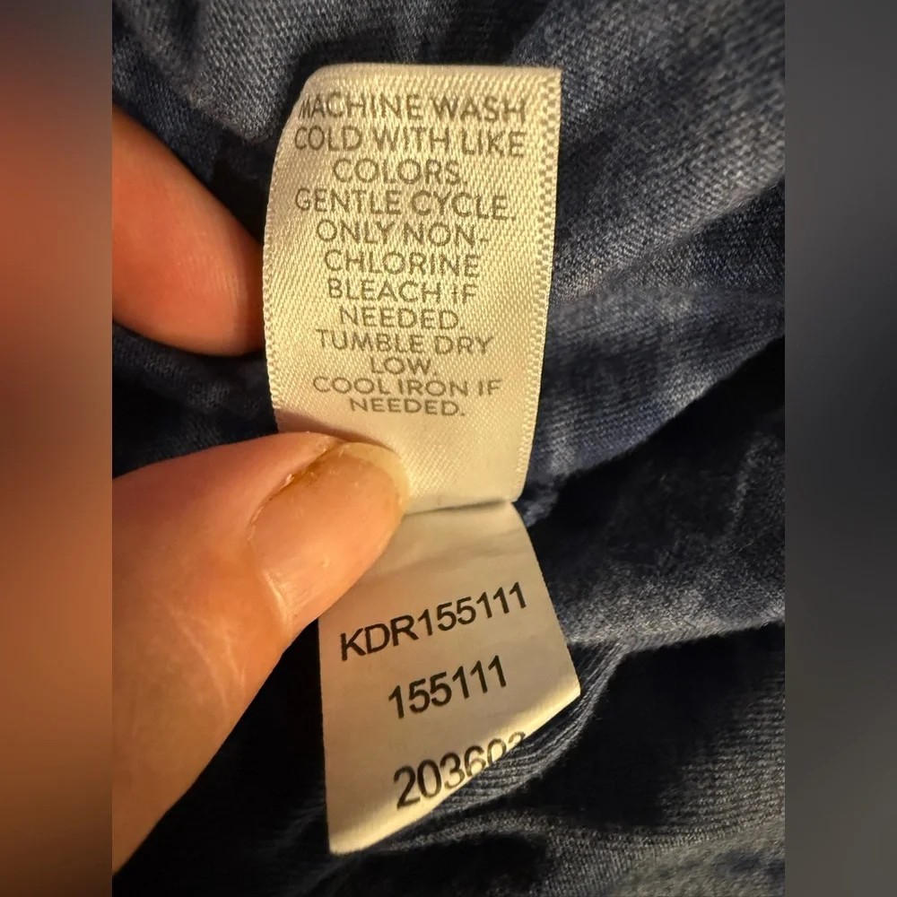 J. Jill Pure Jill Tie Dyed Maxi Dress Blue Cotton Size Medium - Picture 10 of 10